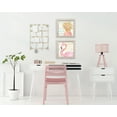 thumbnail image 1 of Gango Home Decor Tropical Hot Pink & Gold Watercolor Flamingo & Pineapple Inspirations Set; Two 12x12in Art Prints in Distressed White Frames, 1 of 6