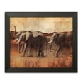 thumbnail image 1 of Gango Home Decor Tropical The Elephant March by Dee Dee (Ready to Hang); One 16x12in Black Framed Print, 1 of 3