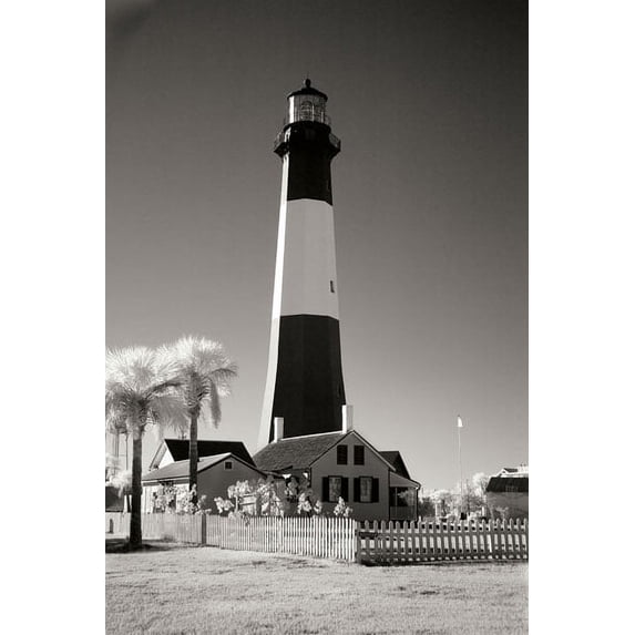 Gango Home Decor Tybee Island Lighthouse by George Johnson (Printed on Paper); One 24x36in Fine Art Paper Giclee Print
