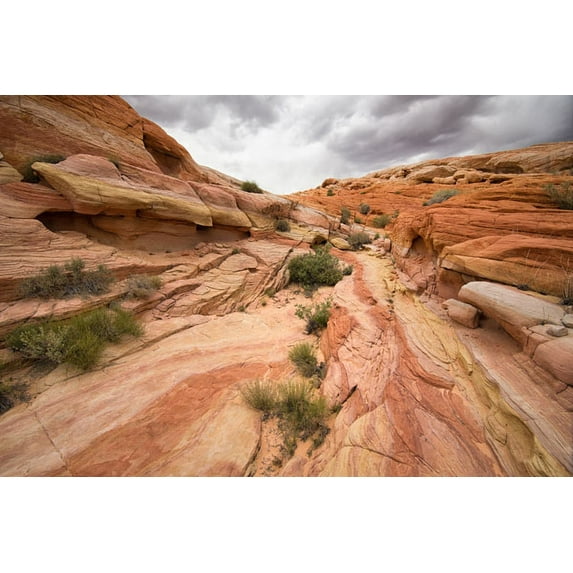 Gango Home Decor Valley of Fire I by Stan Hellmann (Printed on Paper); One 36x24in Fine Art Paper Giclee Print