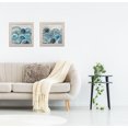 thumbnail image 1 of Gango Home Decor Variation Blue Grey Abstract Wall Art; Two Blue 12x12in Art Prints in Distressed White Frames, 1 of 6