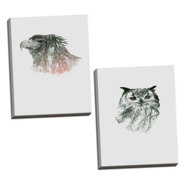 Gango Home Decor Vertical Eye of the Forest I & II by Clean Nature (Ready to Hang); Two 12x18in Hand-Stretched Canvases