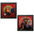 thumbnail image 1 of Gango Home Decor Vertical Keeper of Time & Legend of Tiger Claw by Lucia Heffernan (Ready to Hang); Two 12x12in Black Framed Prints, 1 of 5