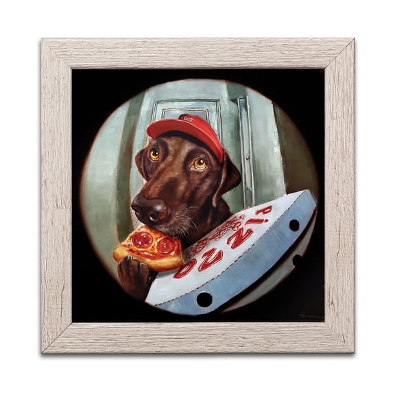 Gango Home Decor Vertical Pupperoni by Lucia Heffernan (Ready to Hang); One 12x12in Distressed Framed Print