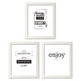 thumbnail image 1 of Gango Home Decor Vertical Shopping, Enjoy, & Smile by TypeLike (Ready to Hang); Three 11x14in White Framed Prints, 1 of 6