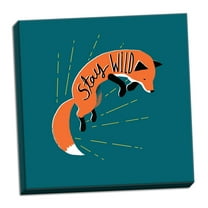 Gango Home Decor Vertical Stay Wild by Michael Buxton (Ready to Hang); One 12x12in Hand-Stretched Canvas