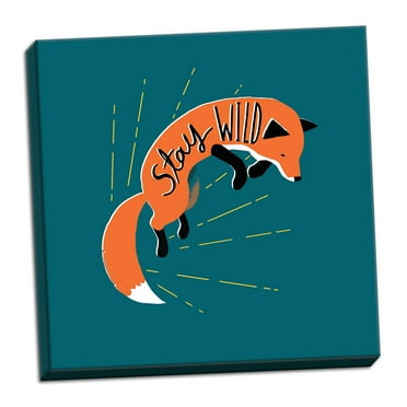 Gango Home Decor Vertical Stay Wild by Michael Buxton (Ready to Hang); One 12x12in Hand-Stretched Canvas