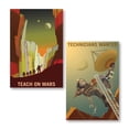 thumbnail image 1 of Gango Home Decor Vertical Teach on Mars & Technicians Wanted by NASA (Printed on Paper); Two 12x18in Unframed Paper Posters, 1 of 5