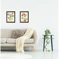 thumbnail image 1 of Gango Home Decor Vintage Elegant Floral Wall Art; Two Multi-Color 11x14in Art Prints in Black Frames, 1 of 6