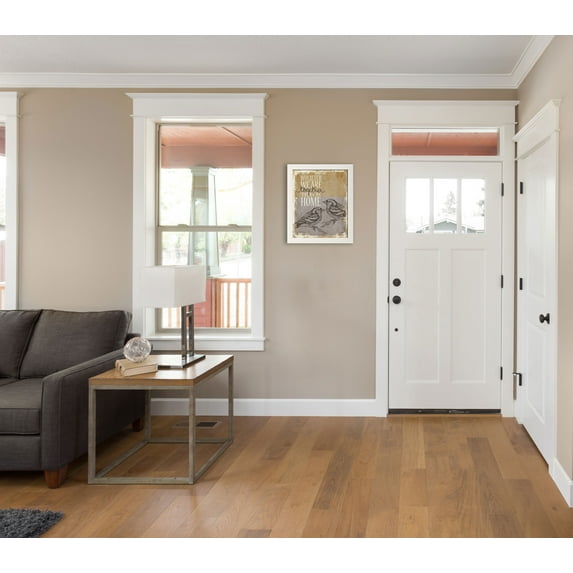 Gango Home Decor Vintage Together is Home; One 12x16in Art Print in White Frame