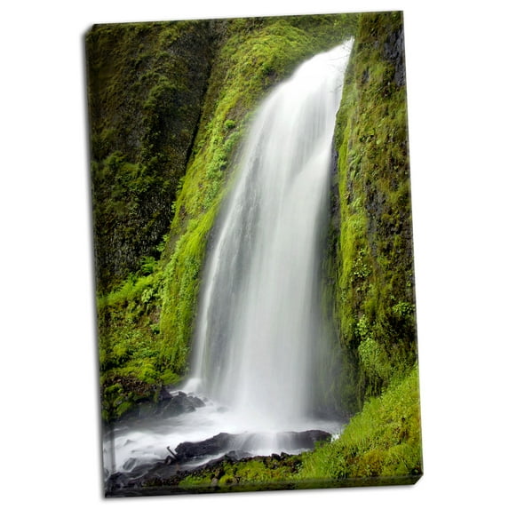 Gango Home Decor Wahkeena Falls by Douglas Taylor (Ready to Hang); One 24x36in Hand-Stretched Canvas