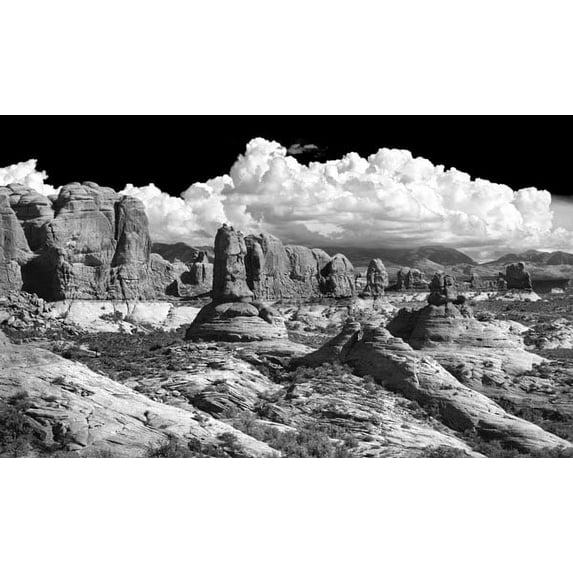 Gango Home Decor Weathering Sandstones BW by Douglas Taylor (Printed on Paper); One 36x24in Fine Art Paper Giclee Print
