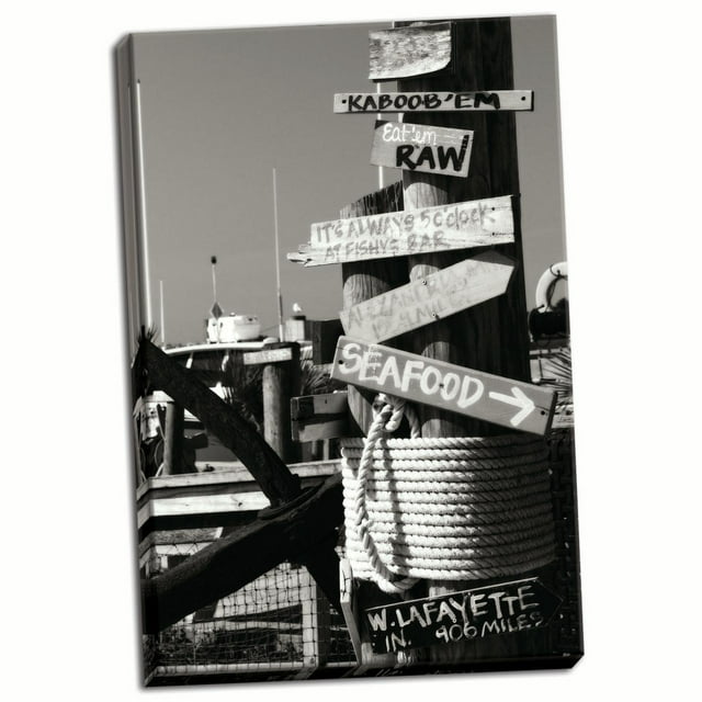 Gango Home Decor Which Way BW I by Alan Hausenflock (Ready to Hang); One 24x36in Hand-Stretched Canvas