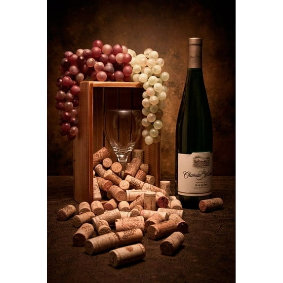 Gango Home Decor Wine Corks Still Life II by C. Thomas McNemar (Printed on Paper); One 24x36in Fine Art Paper Giclee Print