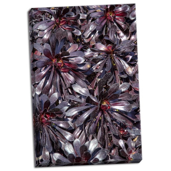 Gango Home Decor Yellow in Red Flowers by George Johnson (Ready to Hang); One 24x36in Hand-Stretched Canvas