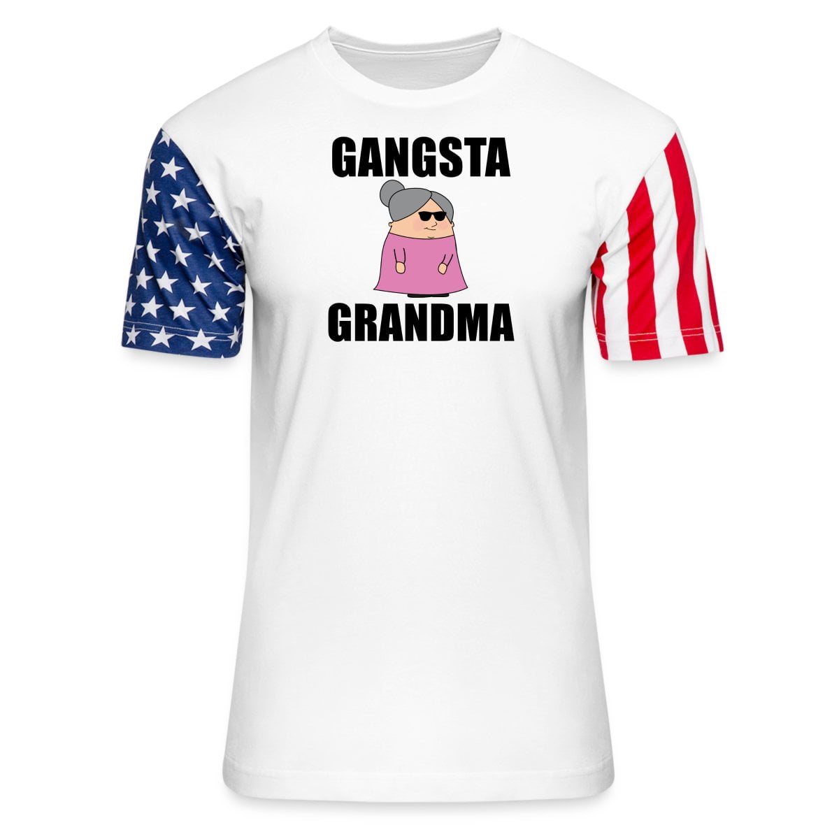 Gangsta Grandma Adult Stars & Stripes T-Shirt Unisex Patriotic U.S.A ...