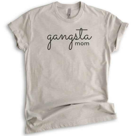 Gangsta Mom Shirt, Unisex Women's Shirt, Gangsta Shirt, Mom Shirt, Sassy Mom Shirt, Light Silk Gray, Medium