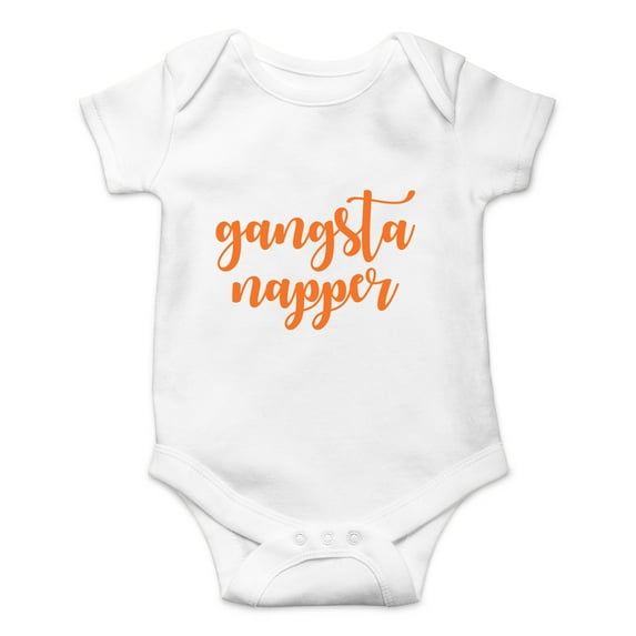 Gangsta Napper - Gangster And Rapper Parody From The 90s - Cute One-Piece Infant Baby Bodysuit