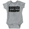 thumbnail image 1 of Gangsta Napper Rap Hip-hop Humor Romper Boys or Girls Infant Baby Brisco Brands 12M, 1 of 6