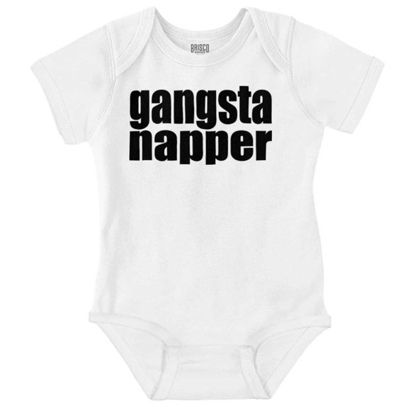 Gangsta Napper Rap Hip-hop Humor Romper Boys or Girls Infant Baby Brisco Brands 24M