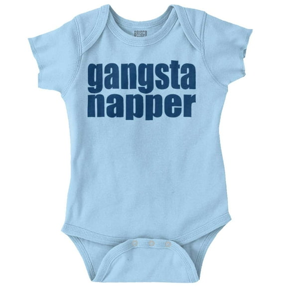 Gangsta Napper Rap Hip-hop Humor Romper Boys or Girls Infant Baby Brisco Brands NB