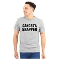 thumbnail image 1 of Gangsta Snapper Hip Hop Nerdy Geeky Plus Size Crewneck Graphic Tee Shirt Brisco Brands 3X, 1 of 5