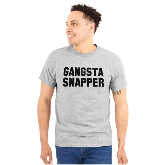 Gangsta Snapper Hip Hop Nerdy Geeky Plus Size Crewneck Graphic Tee Shirt Brisco Brands 3X
