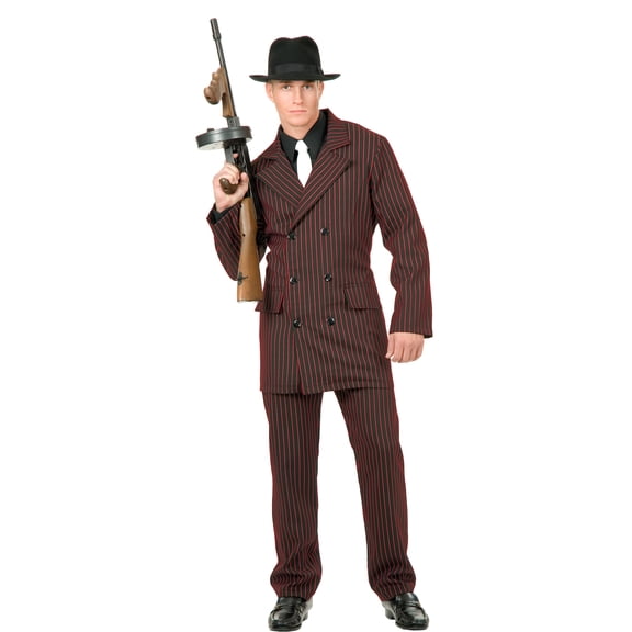 Gangster - 6 Button Double Breasted Suit L
