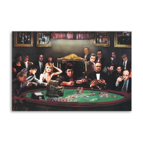 Gangster Casino Godfathers Al Pacino Print Photo Art Painting Canvas Poster Home Decorative Bedroom Modern Decor Posters Gifts 24x36inch(60x90cm)