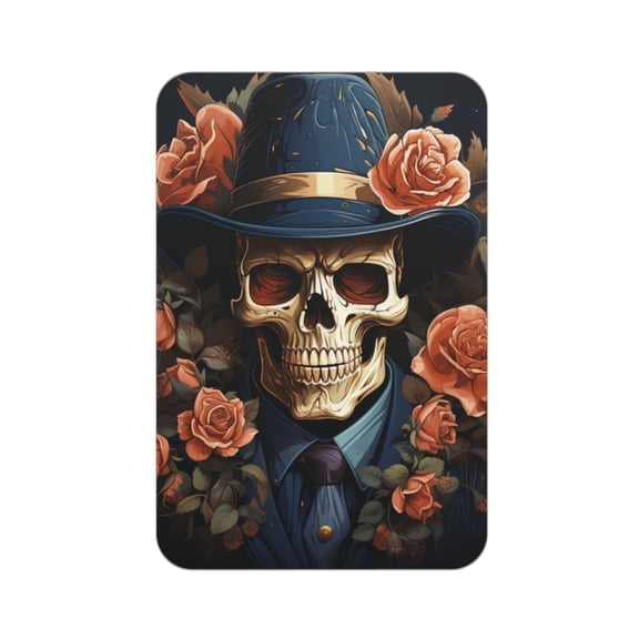 Gangster Death Skull Gothic Art Acrylic Fridge Magnets Decorative Refrigerator Magnets for Kitchen Office Whiteboard Locker