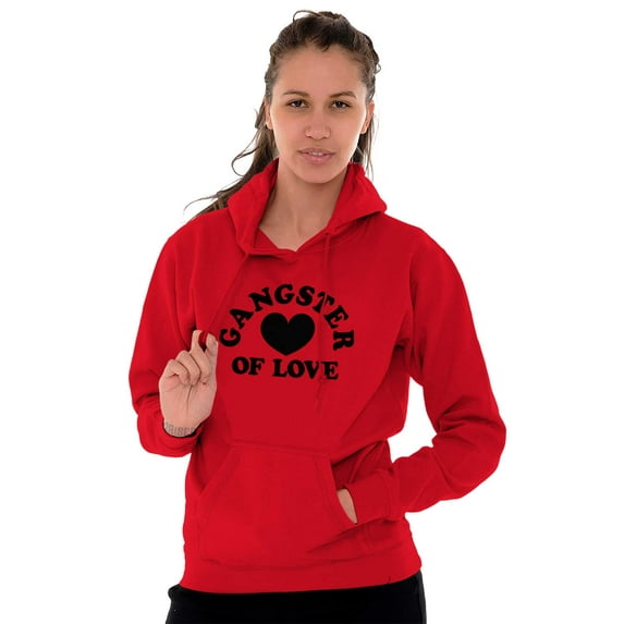 Cool Funny Gangster of Love Heart Women Plus Size Hoodie Brisco Brands 4X