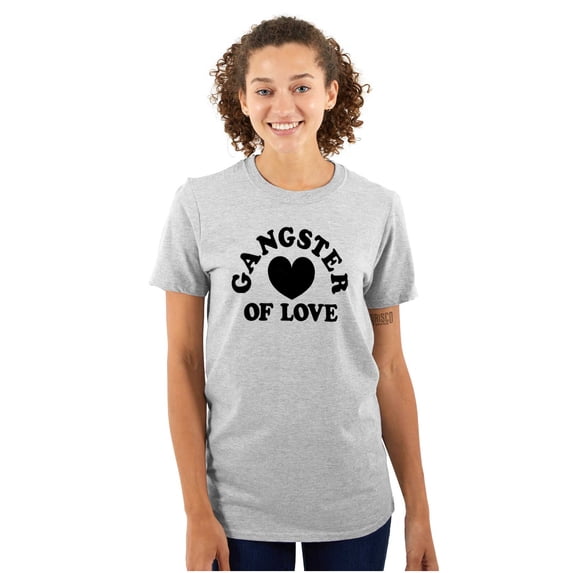 Cool Funny Gangster of Love Heart Women's Graphic T Shirt Tees Brisco Brands X