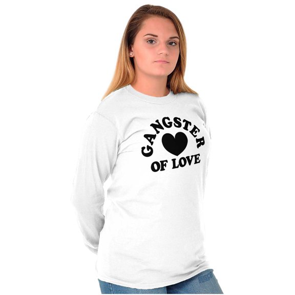 Cool Funny Gangster of Love Heart Women's Long Sleeve T Shirt Brisco Brands S