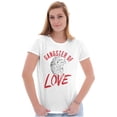 thumbnail image 1 of Gangster Of Love Funny Valentines Day Womens Slim Fit Graphic Tee Brisco Brands X, 1 of 5