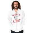 thumbnail image 1 of Gangster Of Love Funny Valentines Day Zip Up Hoodie Men's Women's Brisco Brands S, 1 of 6