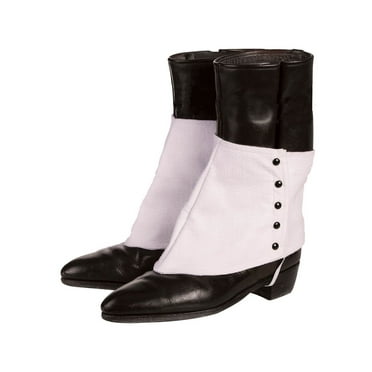Gangster Spats with Black Buttons