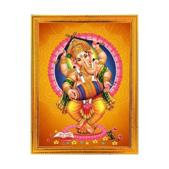 Ganjesh Ji-Religious God Photo Frame for Home & Pooja Room Decor