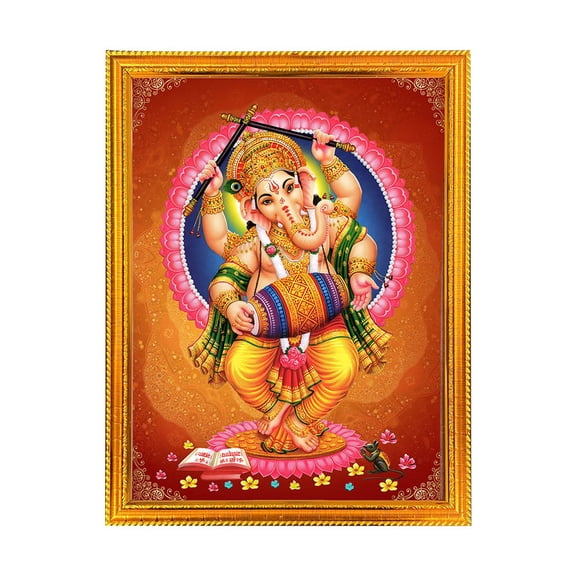 Ganjesh Ji-Religious God Photo Frame for Home & Pooja Room Decor