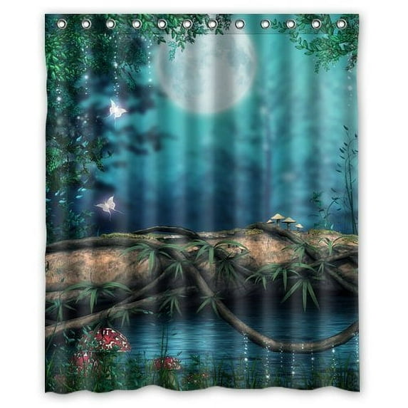Ganma 3D Art Shower Curtain Polyester Fabric Bathroom Shower Curtain 36x72 inches
