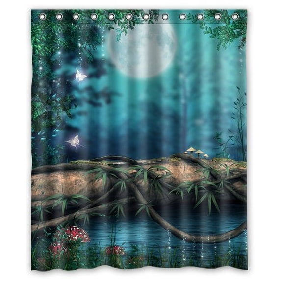 Ganma 3D Art Shower Curtain Polyester Fabric Bathroom Shower Curtain 66x72 inches
