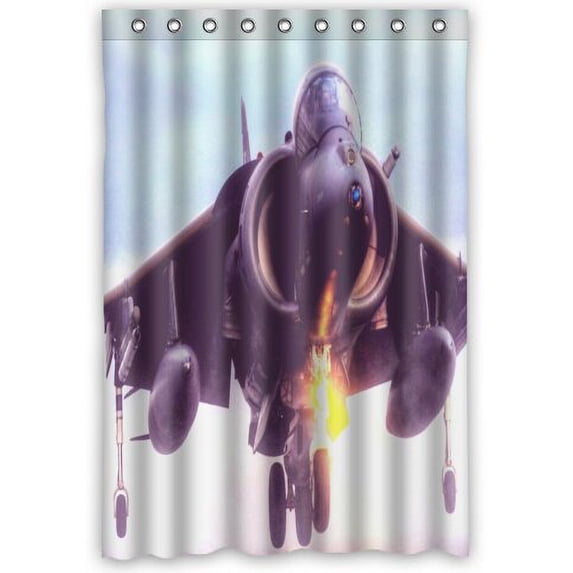 Ganma Airplane design Shower Curtain Polyester Fabric Bathroom Shower Curtain 48x72 inches