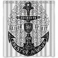 thumbnail image 1 of Ganma Anchor Born On A Crest Of Wave Sailor Spirit Shower Curtain Polyester Fabric Bathroom Shower Curtain 66x72 inches, 1 of 3