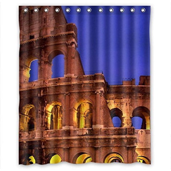 Ganma Ancient Roman Pit Famous Building Shower Curtain Polyester Fabric Bathroom Shower Curtain 60x72 inches