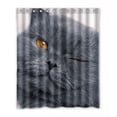 thumbnail image 1 of Ganma Animal Pet Grey Cute Cat Shower Curtain Polyester Fabric Bathroom Shower Curtain 60x72 inches, 1 of 3