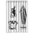 thumbnail image 1 of Ganma Animal Rabbit Clipart Sketch Design Shower Curtain Polyester Fabric Bathroom Shower Curtain 48x72 inches, 1 of 3