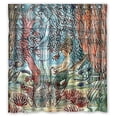 thumbnail image 1 of Ganma Azp Vintage Mermaid Shower Curtain Polyester Fabric Bathroom Shower Curtain 66x72 inches, 1 of 3
