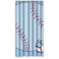 thumbnail image 1 of Ganma Baseball Shower Curtain Polyester Fabric Bathroom Shower Curtain 36x72 inches, 1 of 3
