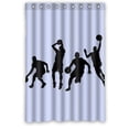 thumbnail image 1 of Ganma Basketball Shower Curtain Polyester Fabric Bathroom Shower Curtain 48x72 inches, 1 of 3