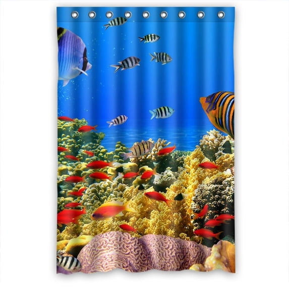 Ganma Beautiful Miraculously Underwater world Shower Curtain Polyester Fabric Bathroom Shower Curtain 48x72 inches