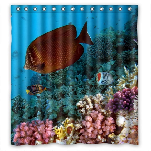 Ganma Beautiful Miraculously Underwater world Shower Curtain Polyester Fabric Bathroom Shower Curtain 66x72 inches